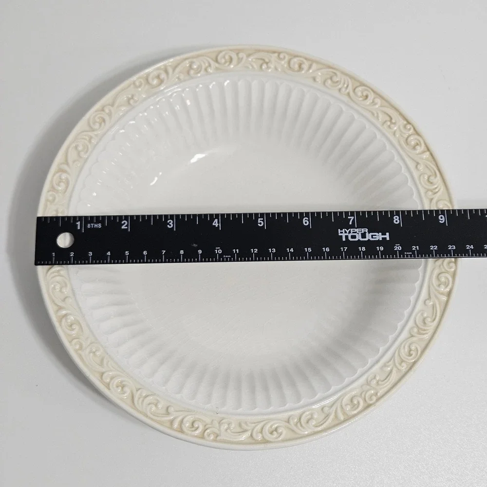Lenox Butlers Pantry Pasta 2 Bowls Discontinued Ivory Stoneware Rimmed Soup Y2K